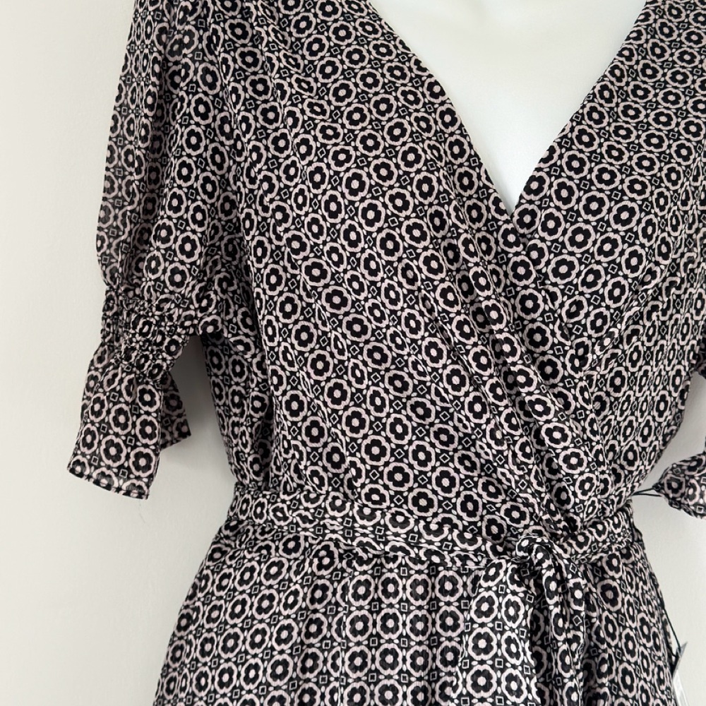 Tommy Hilfiger Womens Printed Faux Wrap Midi Dress - Picture 5 of 6